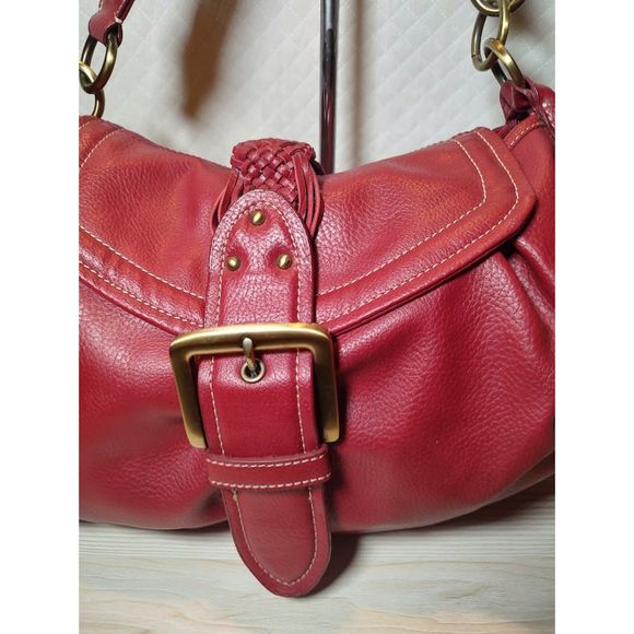 EUC Tommy Hilfiger PU Leather shoulder hobo bag braided handle purse Y2K vibes - Picture 2 of 11